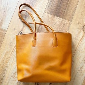Vintage Furla Leather burnt orange shoulder tote
